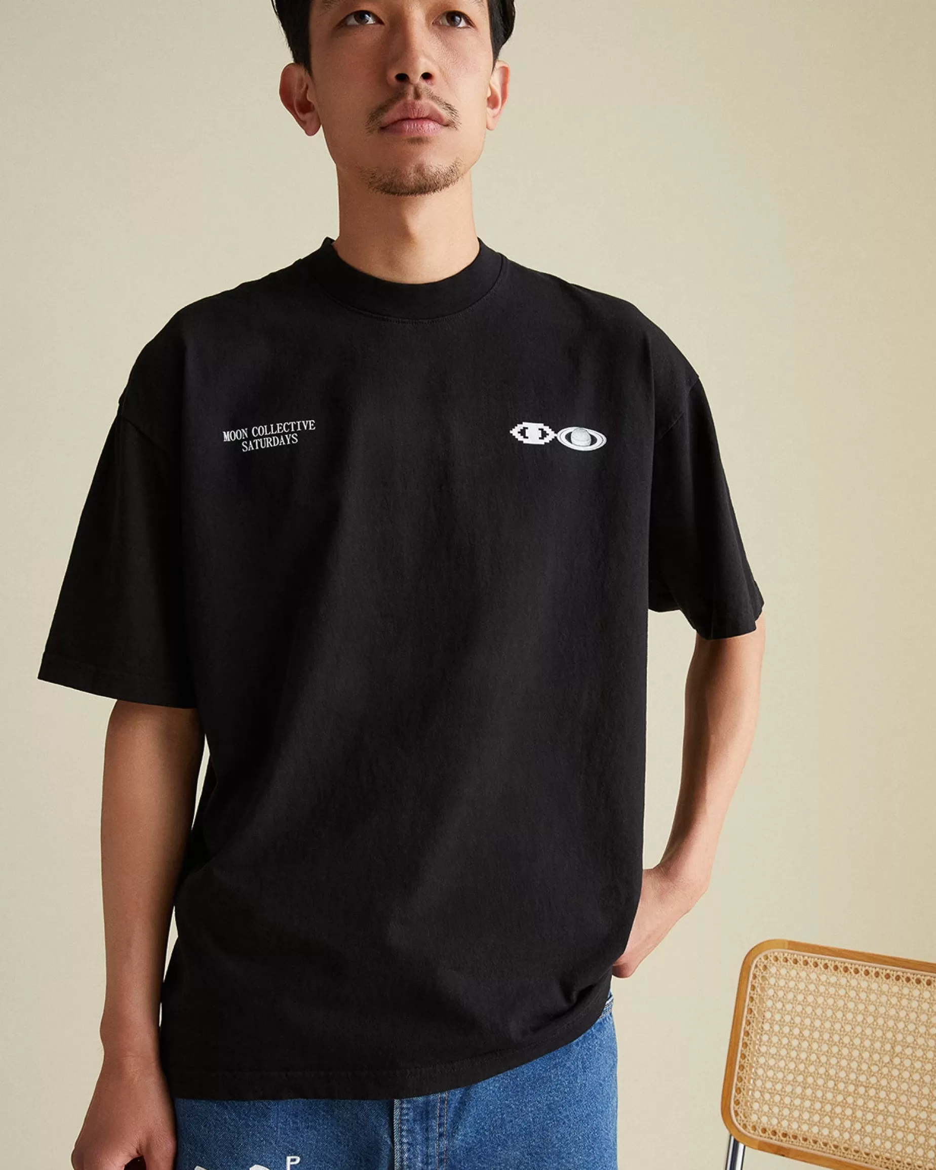 Men Saturdays NYC Snyc X Moon Collective Forever On Short Sleeve Tee